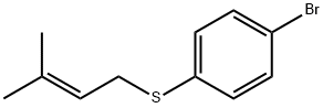 1-bromo-4-[(3-methyl-2-buten-1-yl)thio]benzene 化学構造式