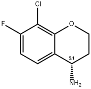 (4S)-8-CHLORO-7-FLUORO-3,4-DIHYDRO-2H-1-BENZOPYRAN-4-AMINE Structure