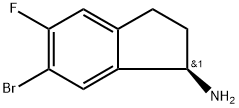 (R)-6-溴-5-氟-2,3-二氢-1H-茚-1-胺,1272754-13-8,结构式