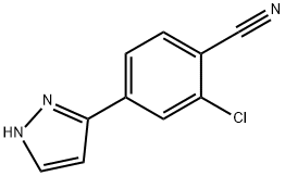 2-氯-4-(1H-吡唑-3-基)苯甲腈, 1297537-37-1, 结构式