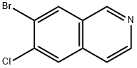 7-Bromo-6-chloroisoquinoline 化学構造式