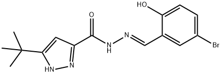 N'-[(E)-(5-bromo-2-hydroxyphenyl)methylidene]-3-tert-butyl-1H-pyrazole-5-carbohydrazide|