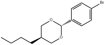 trans-2-(4-Bromophenyl)-5-butyl-1,3-dioxane Structure