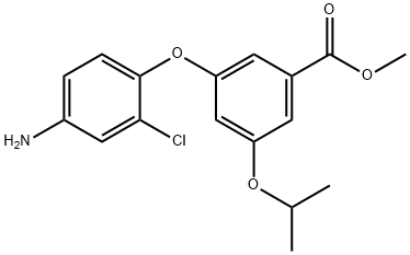 Methyl 3-(4-amino-2-chlorophenoxy)-5-isopropoxybenzoate 化学構造式