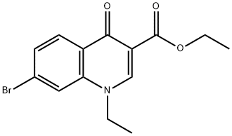 Ethyl 7-Bromo-1-ethyl-4-oxo-1,4-dihydroquinoline-3-carboxylate 化学構造式