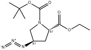 (4R)-1-Boc-4-azido-L-proline ethyl ester, 132623-04-2, 结构式