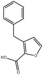 3-Benzylfuran-2-carboxylic acid 化学構造式