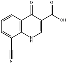 8-Cyano-4-oxo-1,4-dihydro-quinoline-3-carboxylic acid Structure