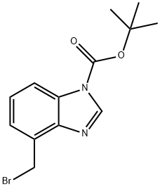 4-(ブロモメチル)-1H-ベンゾ[D]イミダゾール-1-カルボン酸TERT-ブチル 化学構造式