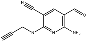 6-Amino-5-formyl-2-(methyl(prop-2-yn-1-yl)amino)nicotinonitrile Structure