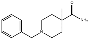 1-Benzyl-4-methyl-piperidine-4-carboxylic acid amide 化学構造式