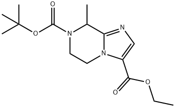 8-Methyl-5,6-Dihydro-8H-Imidazo[1,2-A]Pyrazine-3,7-Dicarboxylic Acid 7-Tert-Butyl Ester 3-Ethyl Ester 化学構造式