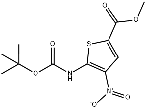 4-硝基-5-(BOC-氨基)噻吩-2-甲酸甲酯, 1351238-59-9, 结构式