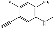 4-amino-2-bromo-5-(methylamino)benzonitrile Struktur