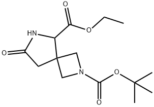2-Tert-Butyl 5-Ethyl 7-Oxo-2,6-Diazaspiro[3.4]Octane-2,5-Dicarboxylate 化学構造式