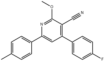 4-(4-Fluorophenyl)-2-methoxy-6-(p-tolyl)nicotinonitrile Structure
