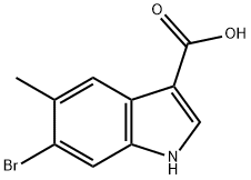 6-bromo-5-methyl-1H-Indole-3-carboxylic acid Struktur