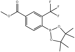 4-Methoxycarbonyl-2-trifluoromethylphenylboronic acid pinacol ester Struktur