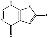 6-碘噻吩并[2,3-D]嘧啶-4(3H)-酮 结构式
