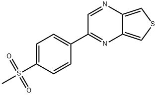 2-(4-(methylsulfonyl)phenyl)thieno[3,4-b]pyrazine Struktur