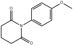 1-(4-メトキシフェニル)ピペリジン-2,6-ジオン 化学構造式