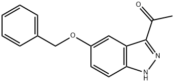 1-(5-(苄氧基)-1H-吲唑-3-基)乙酮 结构式