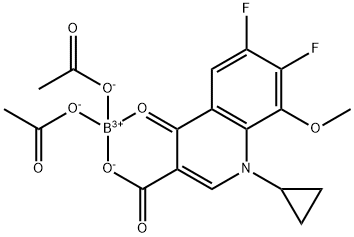 6-cyclopropyl-8,9-difluoro-7-methoxy-4-oxo-4,6-dihydro-2H-1l3-[1,3]dioxino[5,6-c]quinoline-2,2-diyl diacetate|莫西沙星杂质I