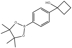 1-[4-(4,4,5,5-四甲基-1,3,2-二氧杂硼烷-2-基)苯基]环丁醇,1398331-98-0,结构式