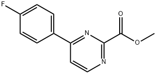 4-(4-フルオロフェニル)ピリミジン-2-カルボン酸メチル 化学構造式