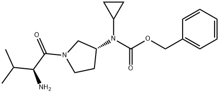 [(R)-1-((S)-2-Amino-3-methyl-butyryl)-pyrrolidin-3-yl]-cyclopropyl-carbamic acid benzyl ester Structure