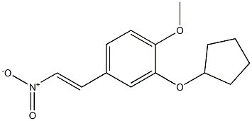(E)-2-(cyclopentyloxy)-1-methoxy-4-(2-nitrovinyl)benzene Struktur
