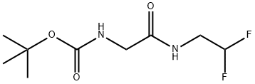 [(2,2-difluoro-ethylcarbamoyl)-methyl]-carbamic acid tert-butyl ester Structure