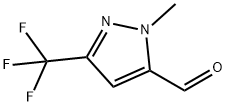 2-メチル-5-(トリフルオロメチル)ピラゾール-3-カルブアルデヒド 化学構造式