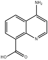 4-氨基喹啉-8-羧酸 结构式