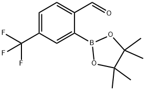 2-(4,4,5,5-Tetramethyl-1,3,2-dioxaborolan-2-yl)-4-(trifluoromethyl)benzaldehyde Struktur