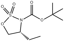 4-エチル-1,2,3-オキサチアゾリジン-3-カルボン酸(R)-TERT-ブチル2,2-ジオキシド 化学構造式