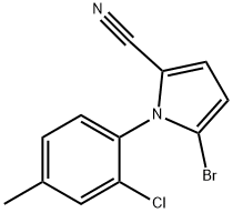5-Bromo-1-(2-chloro-4-methylphenyl)-1H-pyrrole-2-carbonitrile Struktur