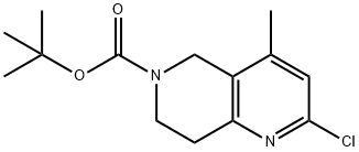 Tert-Butyl 2-Chloro-4-Methyl-7,8-Dihydro-1,6-Naphthyridine-6(5H)-Carboxylate Struktur
