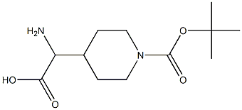 2-amino-2-(1-(tert-butoxycarbonyl)piperidin-4-yl)aceticacid Structure