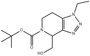 Tert-Butyl 1-Ethyl-4-(Hydroxymethyl)-6,7-Dihydro-1H-[1,2,3]Triazolo[4,5-C]Pyridine-5(5H)-Carboxylate Structure