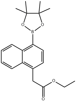 ethyl 2-(4-(4,4,5,5-tetramethyl-1,3,2-dioxaborolan-2-yl)naphthalen-1-yl)acetate Structure