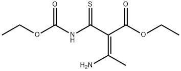 (Z)-ethyl 3-amino-2-((ethoxycarbonyl)carbamothioyl)but-2-enoate 结构式