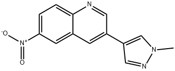 Quinoline, 3-(1-methyl-1H-pyrazol-4-yl)-6-nitro- 化学構造式