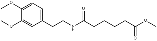甲基 6-((3,4-二甲氧基苯乙基)氨基)-6-氧亚基己酯 结构式