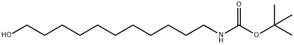 (11-羟基十一烷基)氨基甲酸叔丁酯 结构式