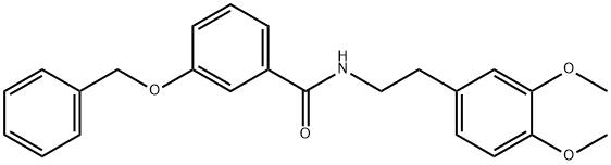 3-(benzyloxy)-N-[2-(3,4-dimethoxyphenyl)ethyl]benzamide,144344-73-0,结构式