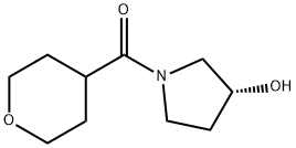 (R)-(3-Hydroxypyrrolidin-1-yl)(tetrahydro-2H-pyran-4-yl)methanone Structure