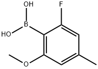 2-氟-6-甲氧基-4-甲基苯基硼酸 结构式