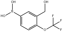 3-羟甲基-4-三氟甲氧基苯硼酸,1451393-59-1,结构式