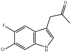 1-(6-Chloro-5-fluoro-1H-indol-3-yl)-propan-2-one 结构式